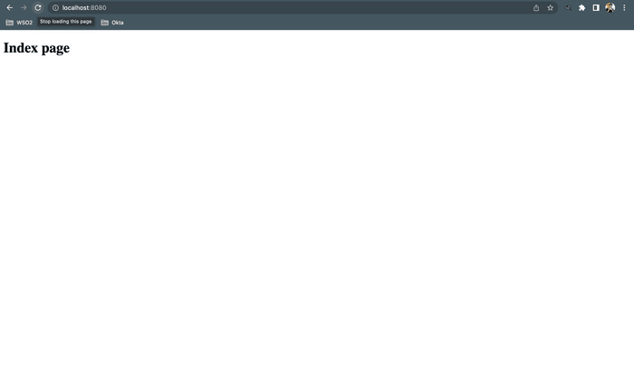 localhost index