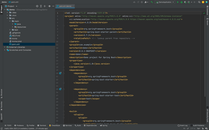 project start page