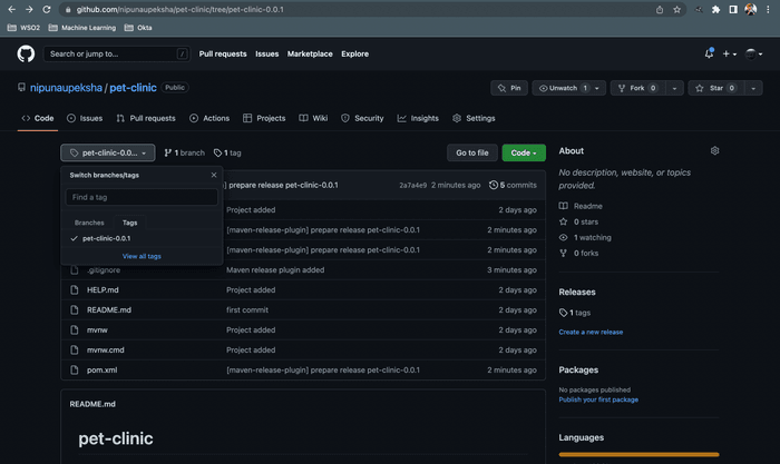 maven release plugin prepare